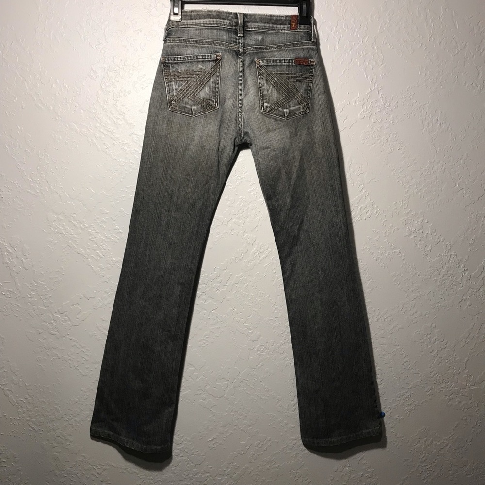 7 For All Mankind Flynt Jeans Dark 26 Gold Stitch